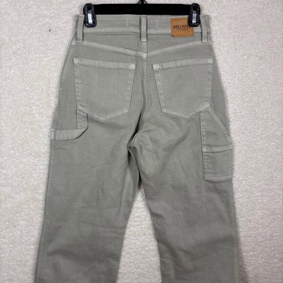 Hollister Womens Ultra High-Rise Dad Jean 3R/2R W26R Beige Denim - Picture 8 of 15